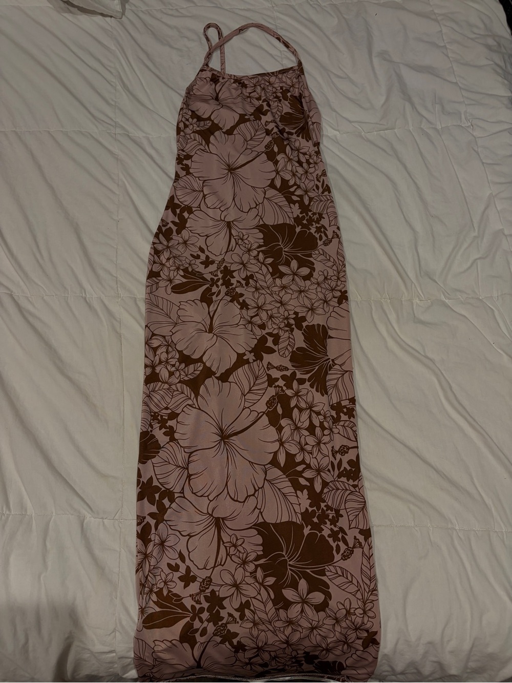 Papermoon Mauve & Brown Floral Slip Dress